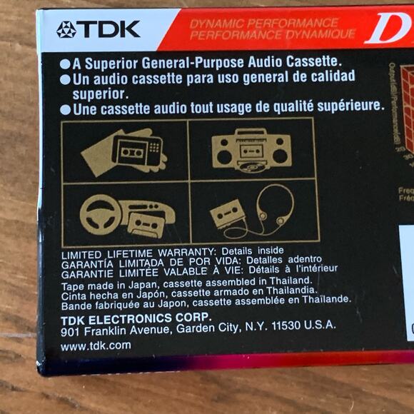 TDK D90 Blank Audio Cassette Tapes Lot Of 2 High Output IECI/Type1 New Sealed - Picture 5 of 7